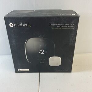 Ecobee3 Lite SmartThermostat, Black [EB-STATE3LT-02] with remote USED